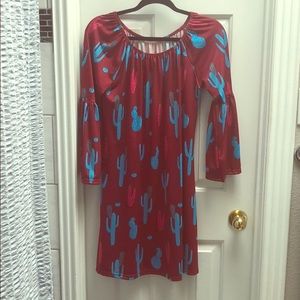 Cactus On/Off Shoulder Dress